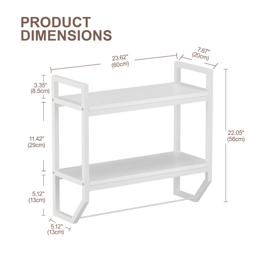 2-Tier Modern Industrial Bathroom Rack | MIN WIN