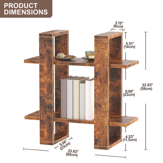 Floating Shelves for Wall Walnut Mounted Shelving Unit | MIN WIN