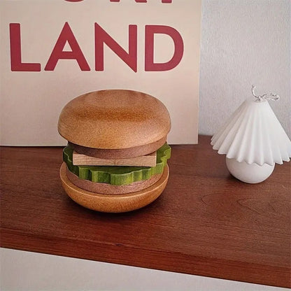 Creative And Fun Solid Wood Burger Cup Cushion