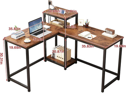 83 Inches Two Person Desk with Power Outlet