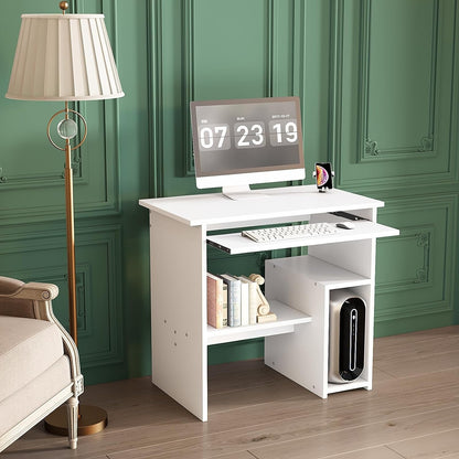 31.5 Inch Modern Study Writing Desk with Storage Shelves