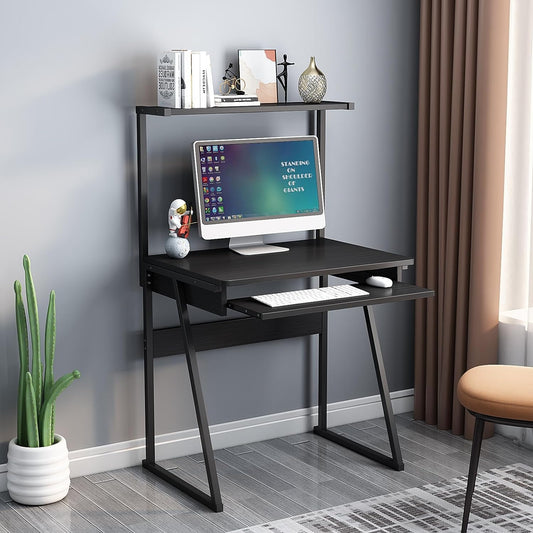 2-Tier Computer Desk with Keyboard Tray