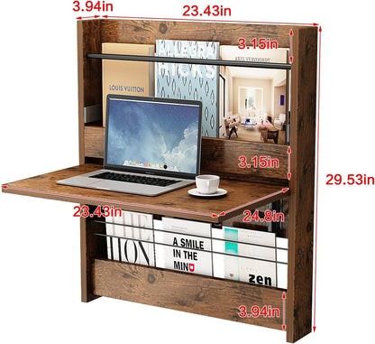 Wall-Mounted Computer Desk Small Workstation