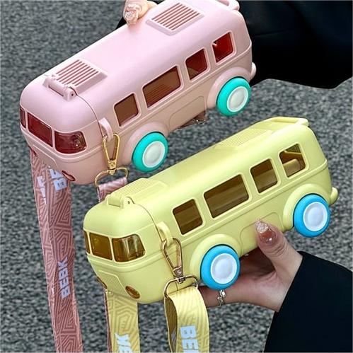 Portable water cup in bus shape