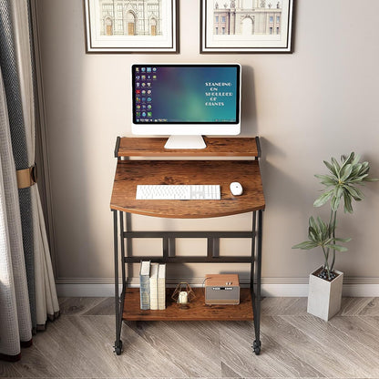 Small Computer Desk 33 Inch with Wheels