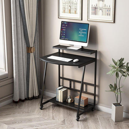 Small Computer Desk 33 Inch with Wheels