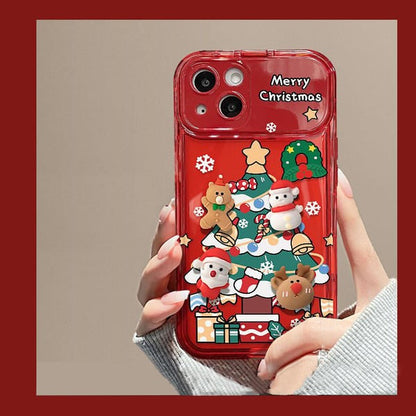 🎅Christmas Tree Pendant Flip Mirror Case Cover For iPhone