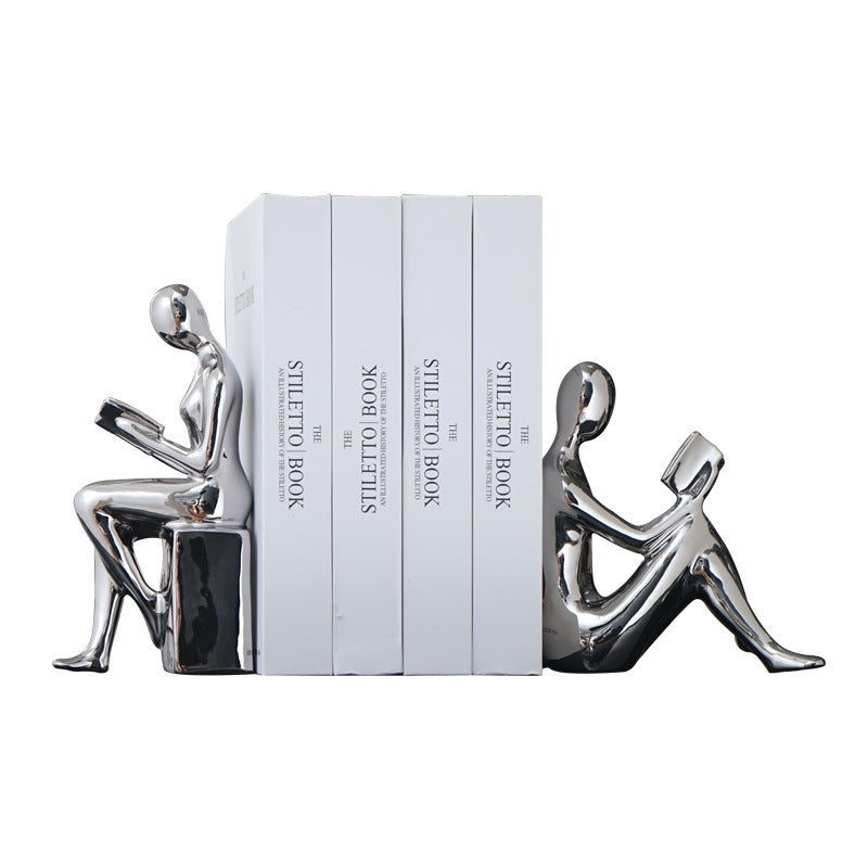Creative Sculptures Bookend Ceramic Bookends for Office