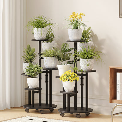 Flower Pot Stand Vertical Stepped Decorative Flower Stand